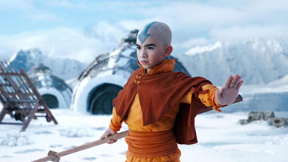 Aang, played by Gordon Cormier, in the live-action series.